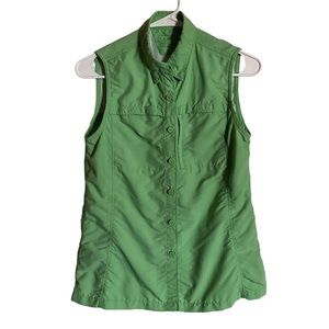 L. L. Bean Button Down Sleeveless Ventilated Hiking Fishing Outdoor Polo XS